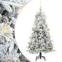  Kunstig sammensatt juletre med 150 LED grønn 150 cm PE og PVC