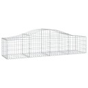vidaXL Gabionkurver buede 10 stk 200x50x40/60 cm galvanisert jern