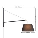 Lucande Beleza vegglampe med uttrekkbar skjerm
