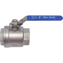 2" 2 delt kuleventilhylse/hylse AISI 316 full gjennomløp