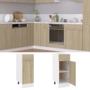 vidaXL Bunnskap med skuff sonoma eik 30x46x81,5 cm sponplate