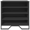  Skohylle svart 80x38x78 cm konstruert tre