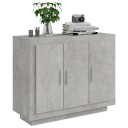vidaXL Skjenk betonggrå 92x35x75 cm konstruert tre