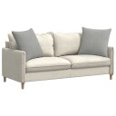  Sofaputer 2 pcs Lysegrå 80 x 80 cm stoff