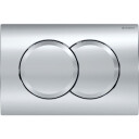 Geberit Delta01 2-spylers betjeningsplate i krom for dobbeltskyl