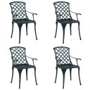 Hage Stoler Stable 4 stk Grønn Støpt Aluminium