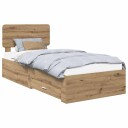  Sengestamme med skuff Artisan Eik 90 x 190 cm Konstruert tre