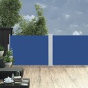 vidaXL Uttrekkbar sidemarkise 100x1000 cm blå