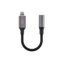 Forever Audio adapter 3,5 mm Lightning Svart