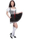 Haus Huberts V.O.F Oktoberfestkjole Bibi Svart og hvit rutetet Svart skjørt, Str. 38
