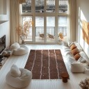 Ryetepper   Leora Natural Cotton Shaggy brun/lilla Størrelse: 240 x 340 cm