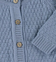 Smallstuff Blue Cardigan Square Strikk Merino Ull 68 74