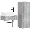 vidaXL Baderomsinnredningssett 2 stk. Betonggrå 33 x 34,5 x 100 cm