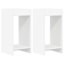 vidaXL Planteholder 2 stk. Hvit 30 x 30 x 60 cm Konstruert tre
