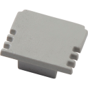 Ansell Lighting endestykke uten hull 13x15,9 mm aluminium