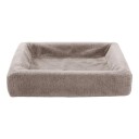 Bia Bed Hundeseng Overtrekk Pilé Beige/Grå 60x50 cm