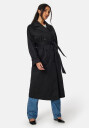BUBBLEROOM Belted Midi Trenchcoat Black 44