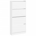  Skoskap med 4 vippeskuffer hvit 80x21x163,5 cm 8721012385580