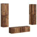  TV benksett 6 pcs Gamle tre Konstruert tre