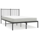 vidaXL Sengeramme i metall med hodegavl svart 120x190 cm