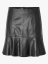 Y.A.S Colly Mid Waist Naplon Leather Skirt Sort XXL