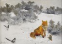 Fox in Winter Landscape By Bruno Liljefors No. 2 Plakat Plakat / 70x100cm