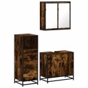 Vidaxl Baderomsskapsett 3 deler røkt eik konstruert tre 3301007