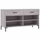 vidaXL Skoskap gr? sonoma 102x35x55 cm konstruert tre