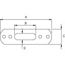 Festeplate for T terminal   6   7 mm