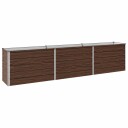 vidaXL Hevet Hagebed Svart 240 x 40 x 55 cm kaldvalset stål