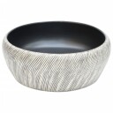 vidaXL Benkeservant svart og grå rund Φ41x14 cm keramikk