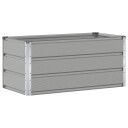 vidaXL Plantekassed Lysegrå 100 x 50 x 45 cm Galvanisert Stål