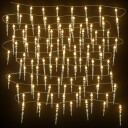 vidaXL Istapplys til jul 100 LEDs varm hvit 10 m akryl PVC