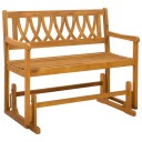 vidaXL Hage Gleiter Benk Naturlig 110 x 59 x 97 cm Solid akasietre