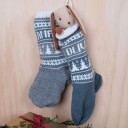 Bluum Strik Strikk Julestrømper med juletre og valgfrie navn - garnpakke i Bluum Pure Eco Baby Wool