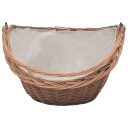 vidaXL Vedkurv med håndtak 60x44x55 cm naturlig seljetre