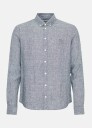 Anton Bd Ls Linen Shirt Navy Blazer Melange 2xl  Langarmede Skjorter
