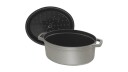 Staub La Cocotte oval gryte støpejern 2,35 L Grafittgrå