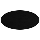  Bordplate mørkebrun 120x60x2 cm oval heltre eik