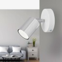 HELam Tune II vegglampe hvit/krom metall E27 Ø 5,5 cm