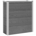 vidaXL Høybed Grå 75 x 30 x 82 cm WPC og Aluminium