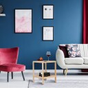 Sofabord med glassplate – furu doble hyller