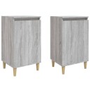 vidaXL Nattbord 2 stk grå sonoma 40x35x70 cm konstruert tre