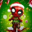 Marvel Comics  MiniCo  Holidays Version Deadpool Figure