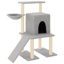 Vidaxl Kattetre Med Klorestolper I Sisal Lysegrå 96.5 cm