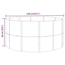 vidaXL Plantekasse grønn 140x140x68 cm pulverlakkert stål