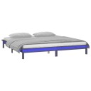 vidaXL Sengeramme med LED grå 120x200 cm heltre