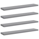vidaXL Flytende vegghyller 4 stk gr? 120x23,5x3,8 cm MDF