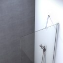 Dansani Match dusjvegg, 67 cm, klart glass, satin profil