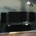 vidaXL Veggskap 2 stk svart 30x30x60 cm heltre furu